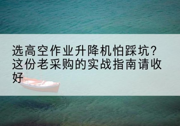 瓦房店高空作业升降机厂家推荐-选高空作业升降机怕踩坑？这份老采购的实战指南请收好